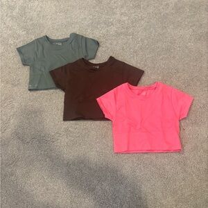 Aerie short Sleeve T-Shirt Trio - Pink, Black, Gray